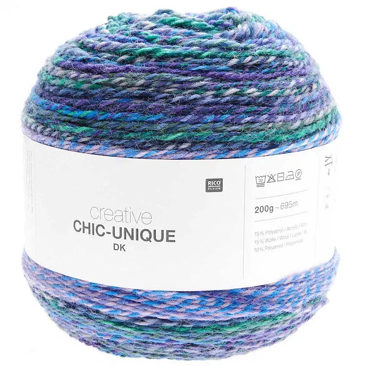 Yarn - Creative Chic-Unique DK in Dark Aqua 7 by Rico Design