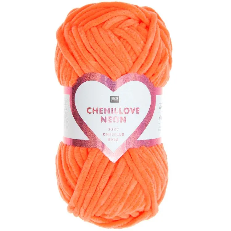 Yarn - Creative Chenillove Neon Chunky in Orange 5 by Rico Design