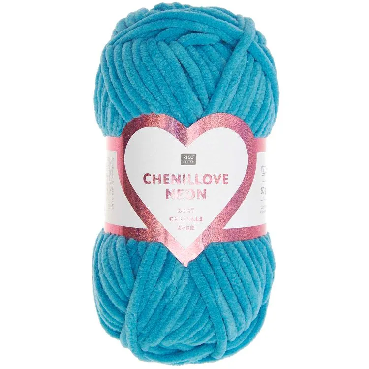 Yarn - Creative Chenillove Neon Chunky in Blue 8 by Rico Design