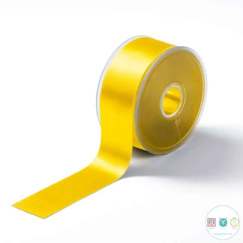 38mm Satin Ribbon in Sunny Yellow