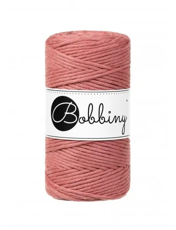 Macrame Cord 3mm in Peony Pink by Bobbiny