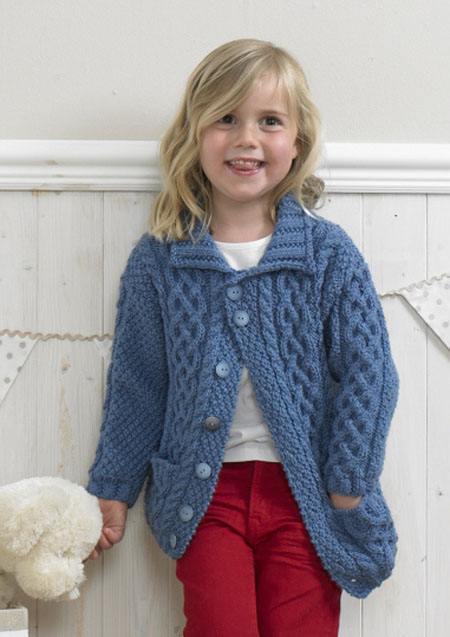 Knitting Pattern - Aran Children's Classic Duffle Coat and Sweater by ...
