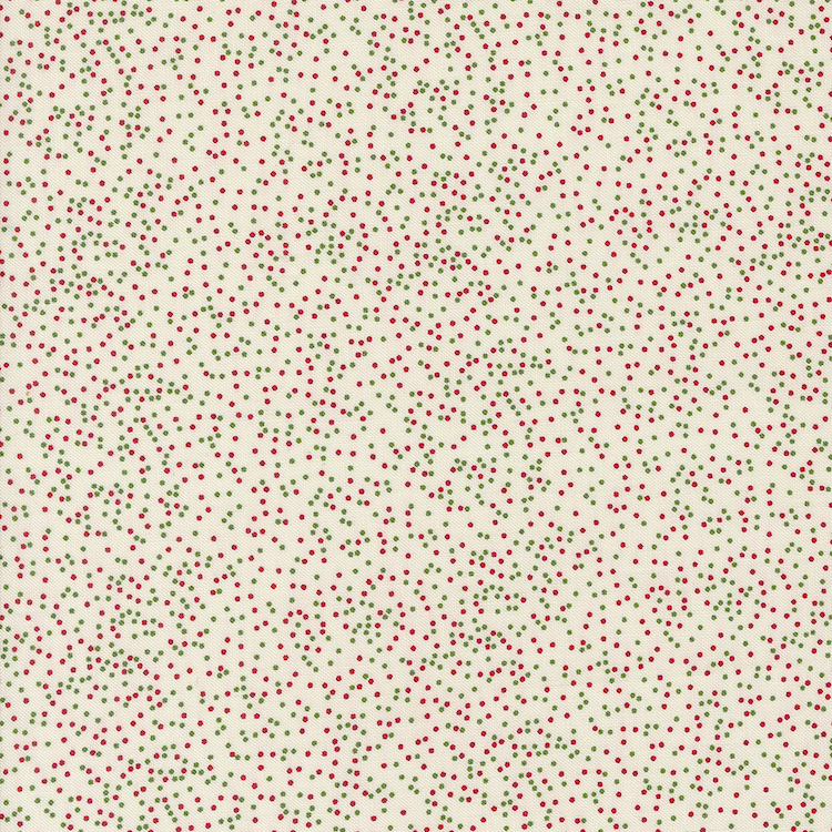 Quilting Fabric - Mini Dots on Off White from Once Upon A Christmas by Sweetfire Road for Moda 43167-11