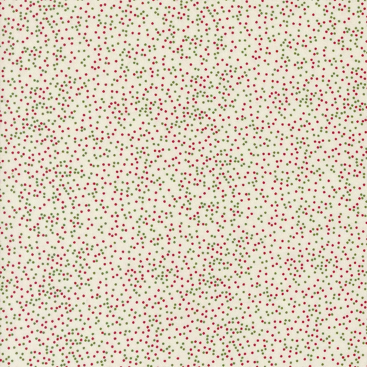 Quilting Fabric - Mini Dots on Off White from Once Upon A Christmas by Sweetfire Road for Moda 43167-11