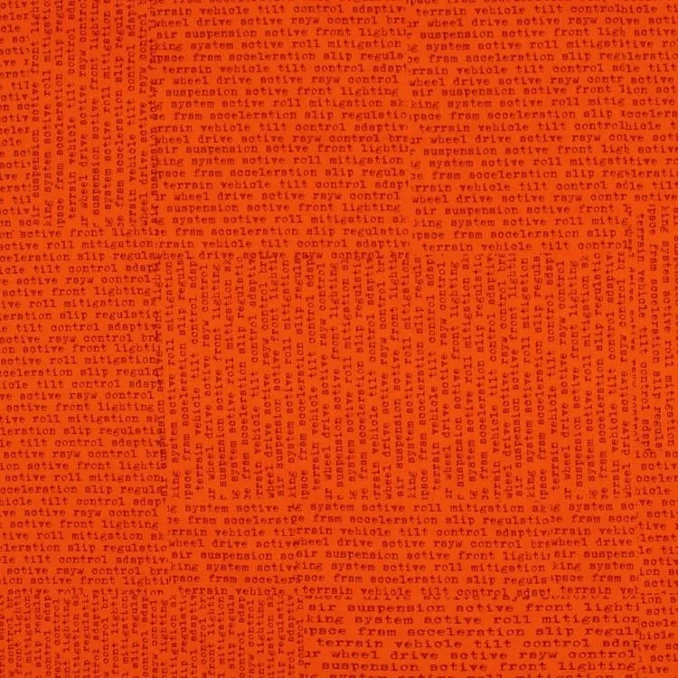 Quilting Fabric - Text on Orange from Wild Text by Stof 4502 004