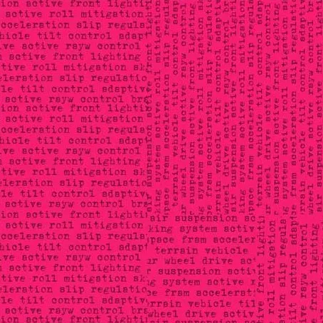 Quilting Fabric - Text on Pink from Wild Text by Stof 4502 005