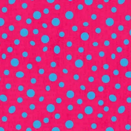 Quilting Fabric - Blue Spots on Pink from Wild Text by Stof 4502 017