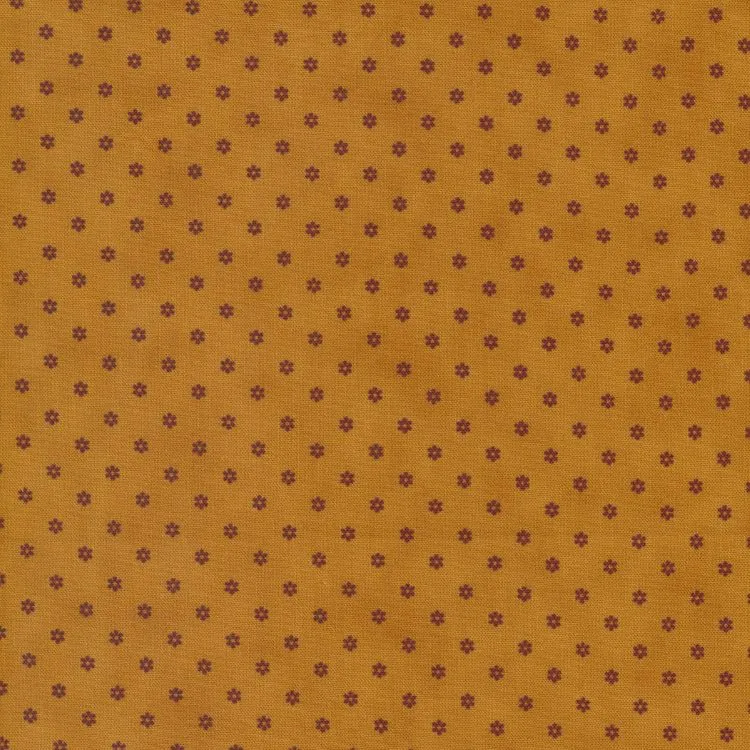 Quilting Fabric - Flower Dots On Cheddar Yellow from Garden Gatherings by Primitive Gatherings for Moda 49176 23