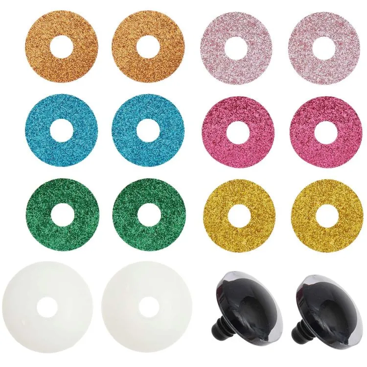 30mm Glitter Safety Eyes by Rico - 1 pair