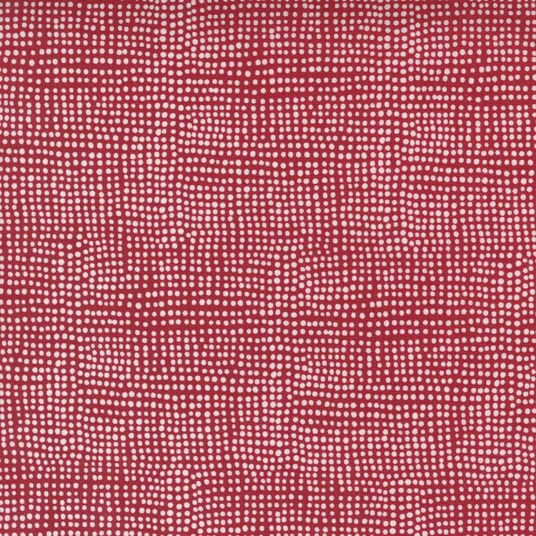 Quilting Fabric - White Spots On Red from Snowkissed by Sweetwater for Moda 55586 22