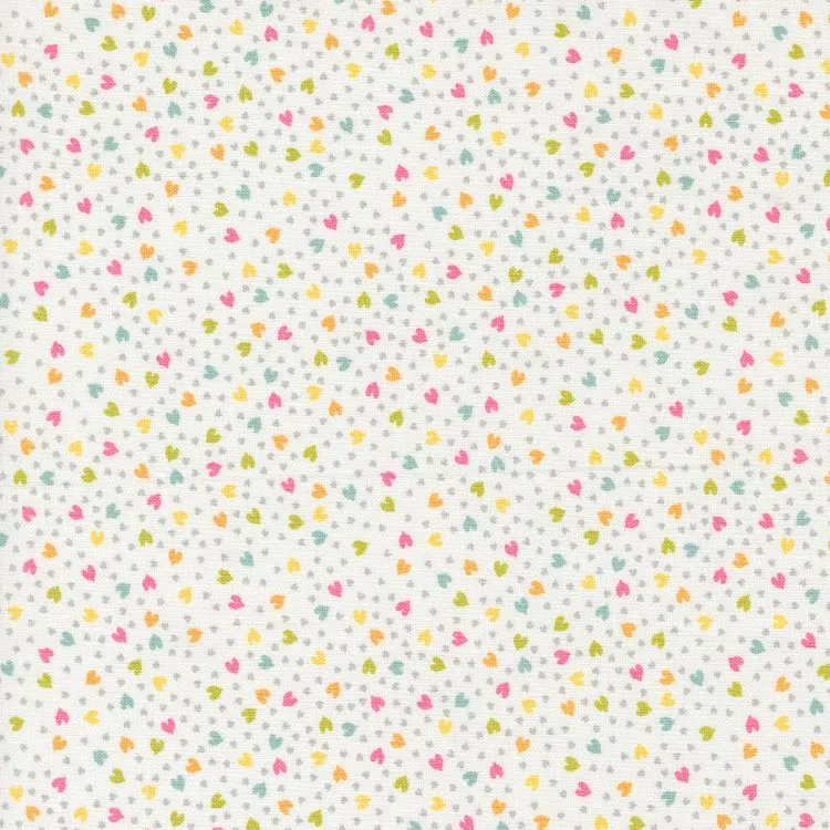 Quilting Fabric - Tiny Hearts and Dots on Off White from Shine by Sweetwater for Moda 55675 11