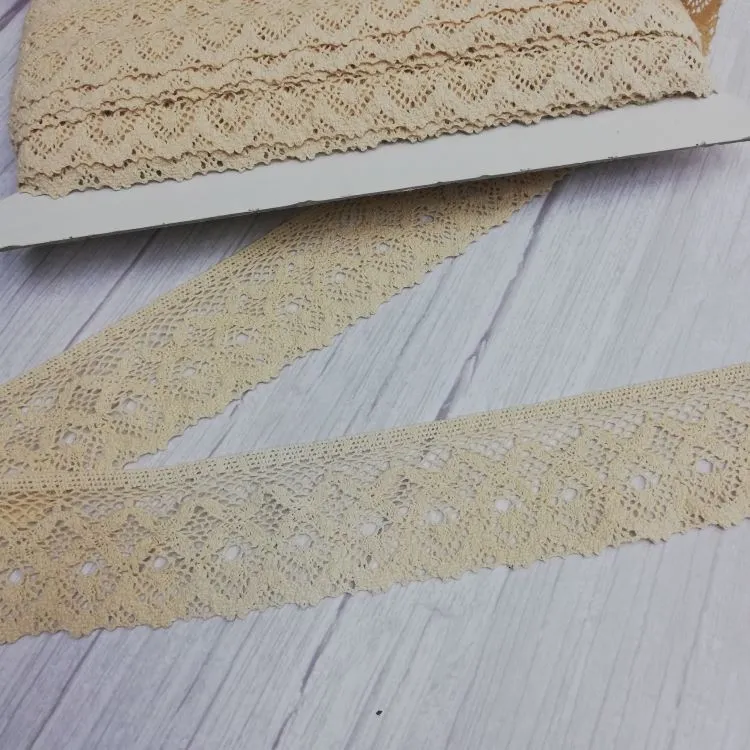 55mm Ecru Cotton Lace Edging