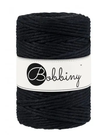 Macrame Cord 5mm in Black by Bobbiny