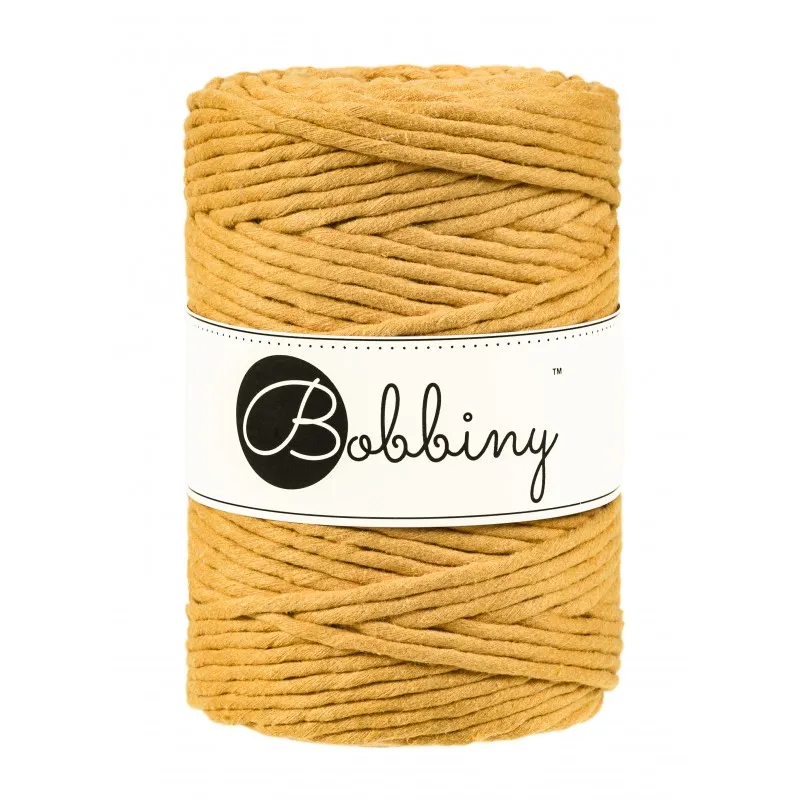 Macramé Cord 5mm in Mustard Yellow by Bobbiny