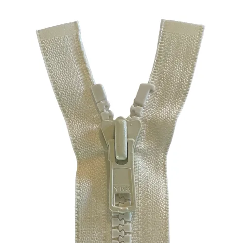 YKK Zip - 61cm No.5 Open End Plastic - Cream 121