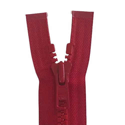 YKK Zip - 61cm No8. Open End Plastic - Red 519