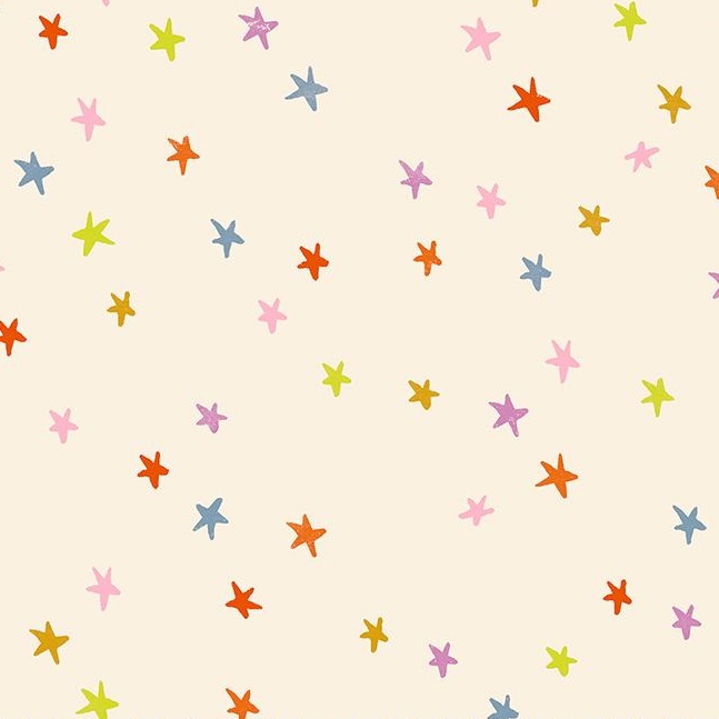 Quilt Backing Fabric 108" Wide - Ruby Star Society Starry in Multicolour on Natural RS4111-34