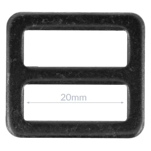 Bag Making - Slider / Buckle 20mm in Antique Black (2 per pack)