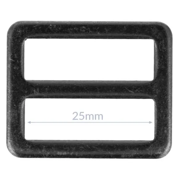 Bag Making - Slider / Buckle 25mm in Antique Black (2 per pack)