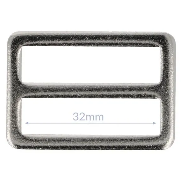 Bag Making - Slider / Buckle 32mm in Silver (2 per pack)