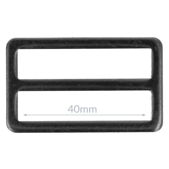 Bag Making - Slider / Buckle 40mm in Antique Black (2 per pack)