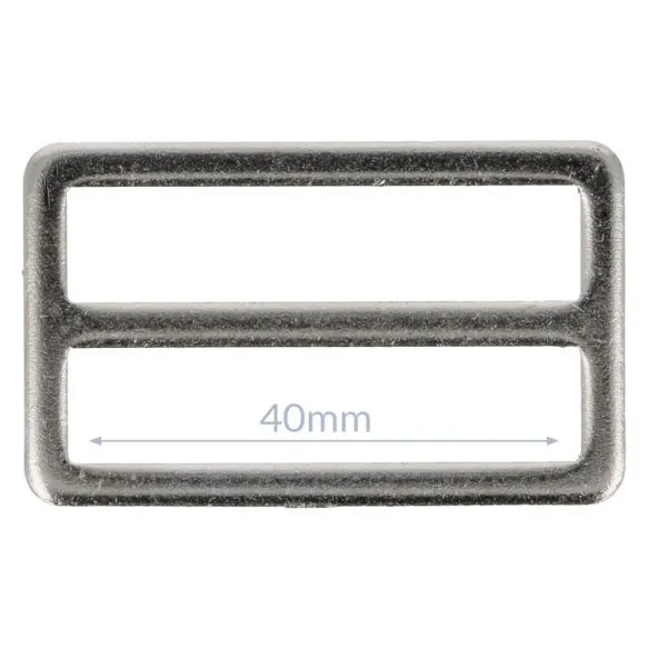 Bag Making - Slider / Buckle 40mm in Silver (2 per pack)