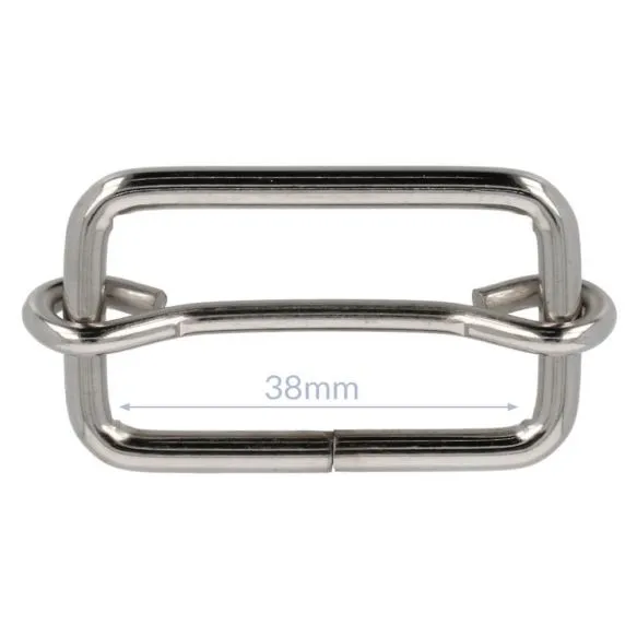 Bag Making - Adjustable Slider 38mm in Silver (2 per pack)