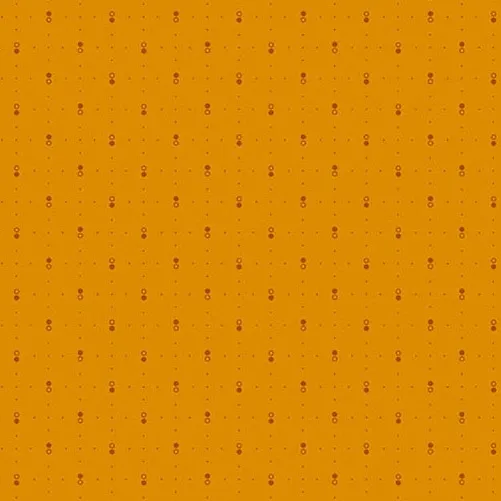 Quilting Fabric - Circle Dots on Saffron Orange from Little Gems by Andover Fabrics A-1270-Y