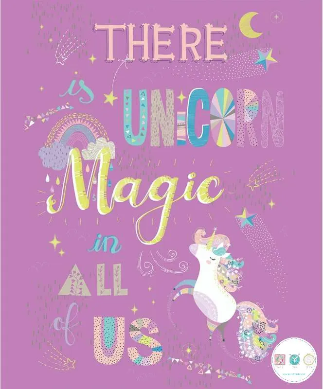 Quilting Fabric Panel - Out of This World Unicorn Magic by Andrea Turk for Camelot Fabrics 91180207PR