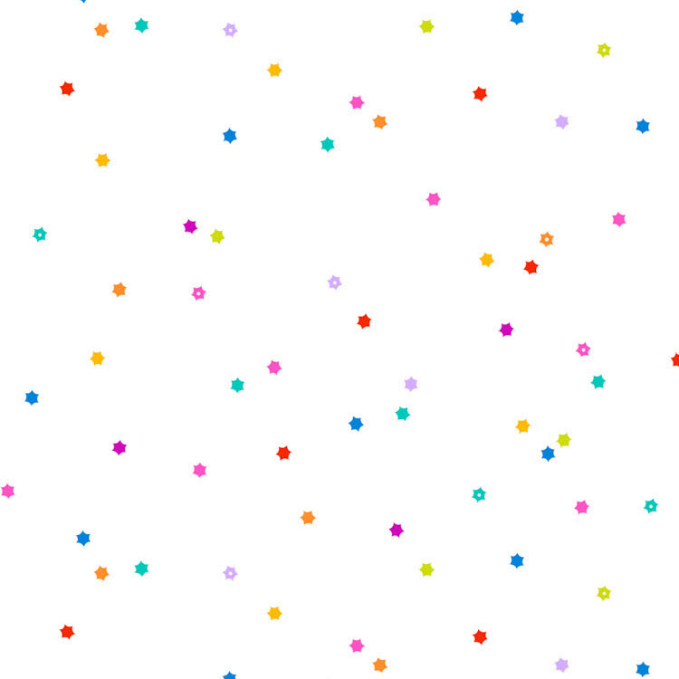 Quilting Fabric - Confetti Star Dots on White from Seasons by Ghazal Razavi for Figo 92016-10