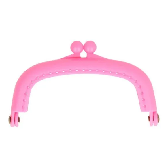 Bag Making - Purse Frame 8.5cm in Pink Plastic