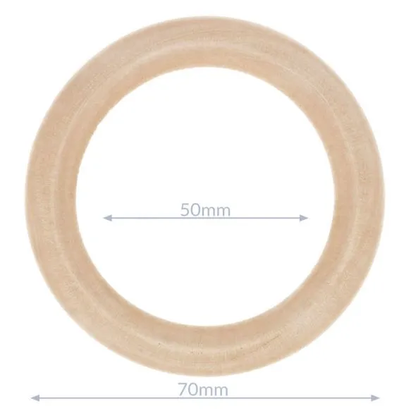 70mm Natural Wood Ring