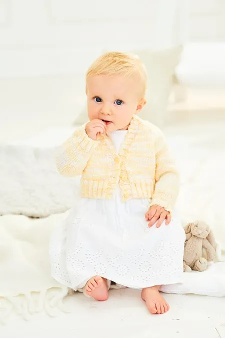 Knitting Pattern - DK Baby Cropped Cardigans by Stylecraft 9899