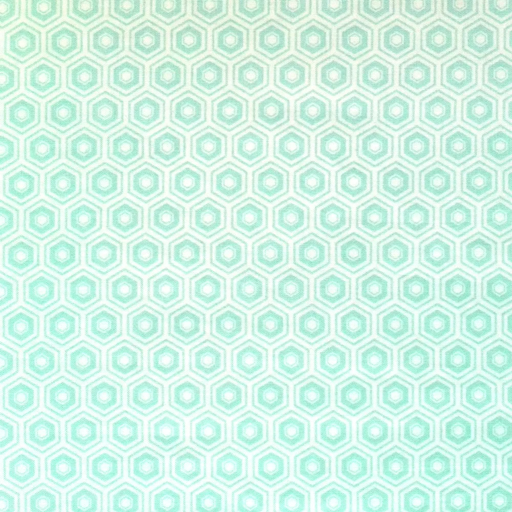 Quilting Fabric - Hexagons on Pale Blue from Mixology by Camelot 21420033