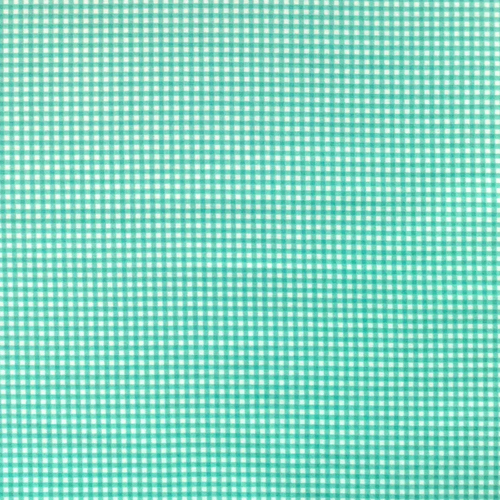 Quilting Fabric  - Aquamarine Checks from Gingham for Makower 920T