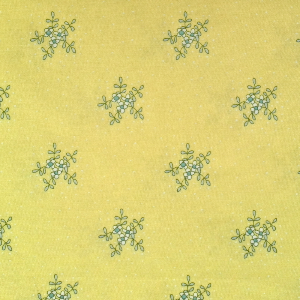 Quilting Fabric - Green Floral from Hearts and Happy Flowers by Leanne Beasley for Ella Blue 