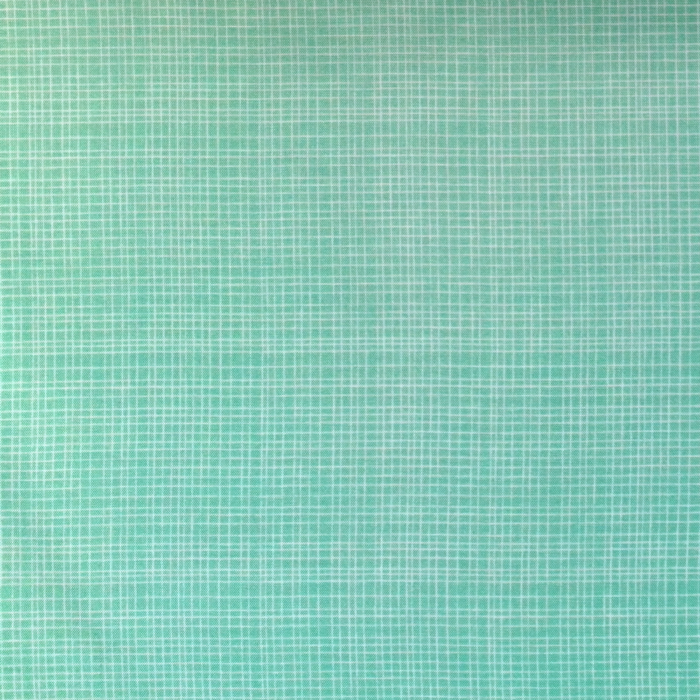 Quilting Fabric - Turquoise Grid Check from Mixology for Camelot Fabrics 2143 35