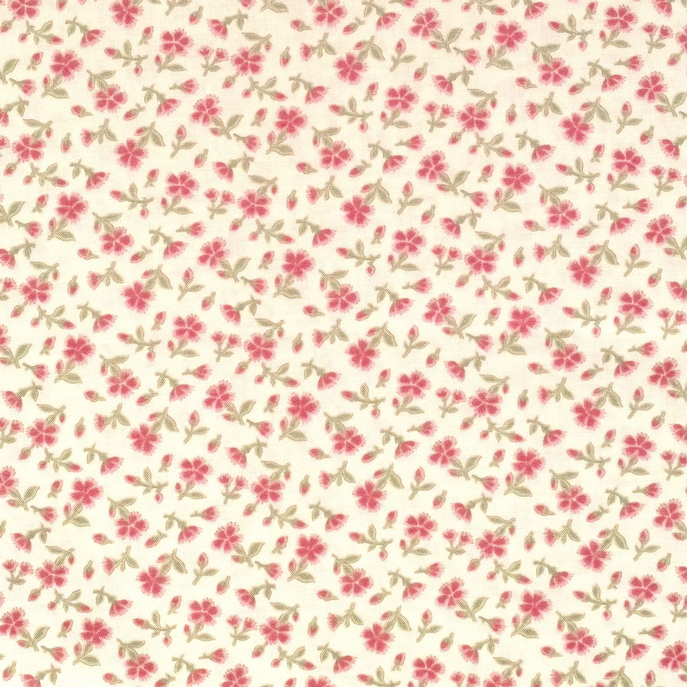 Quilting Fabric - Vintage Flowers on cream from Favorites for Moda 1360616