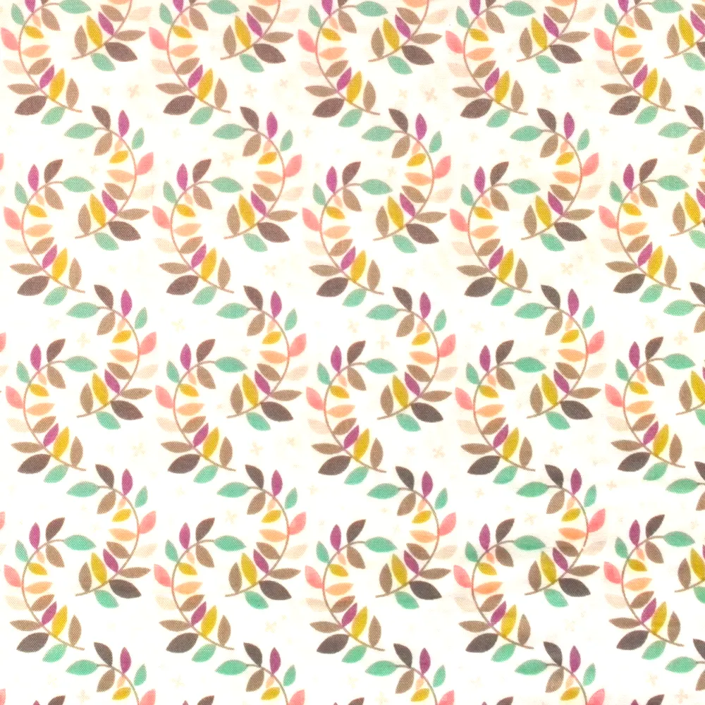 Quilting Fabric - Cream Flower Vines from Wildflowers By Alisse Courter for Camelot Fabrics 2240205