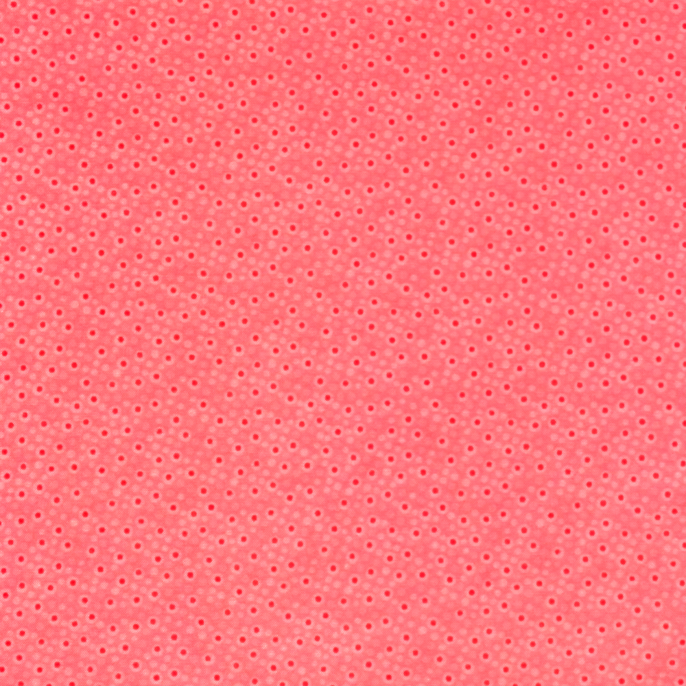 Quilting Fabric -  Spots on Coral Pink from Quilters Basic Perfect by Stof Fabrics