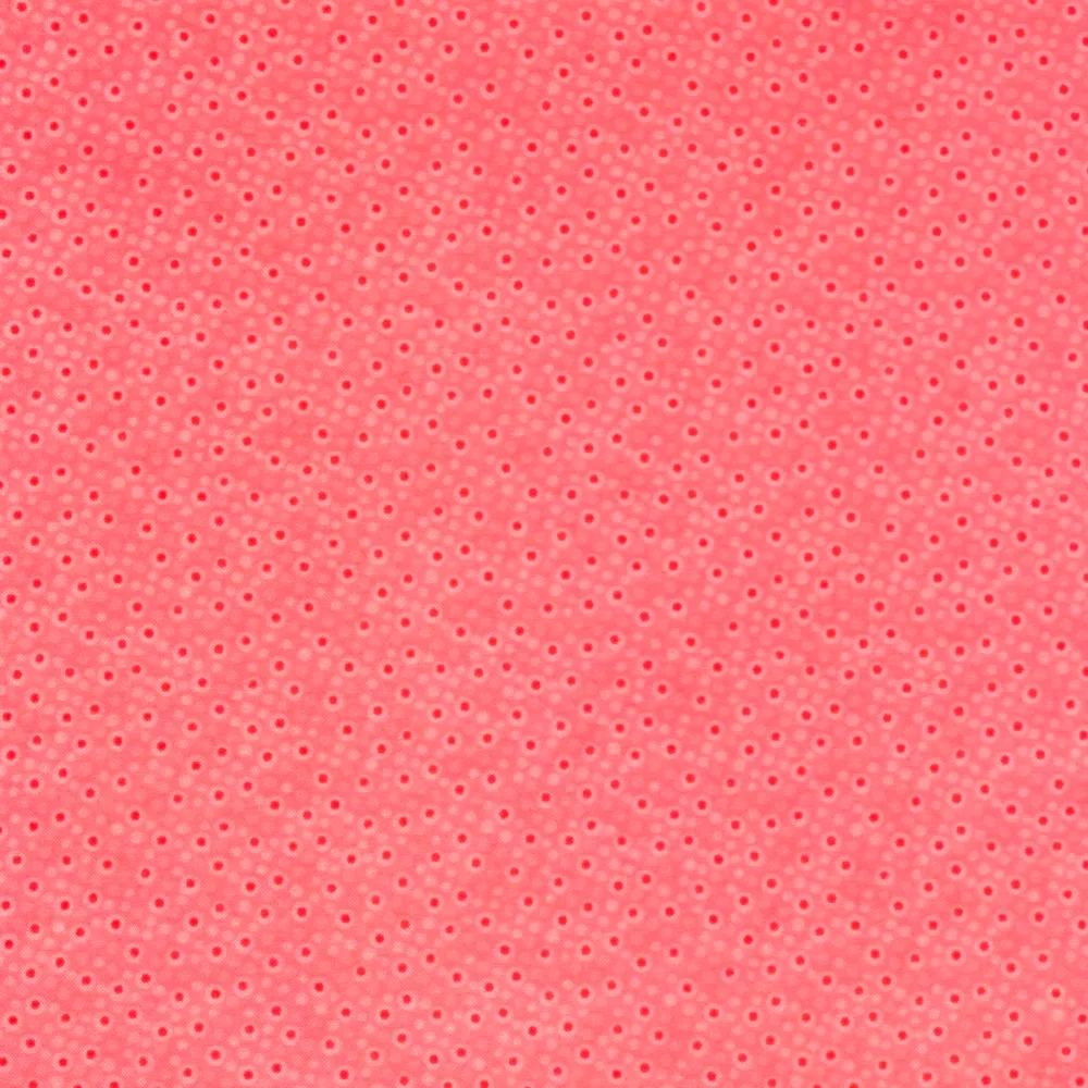 Quilting Fabric -  Spots on Coral Pink from Quilters Basic Perfect by Stof Fabrics