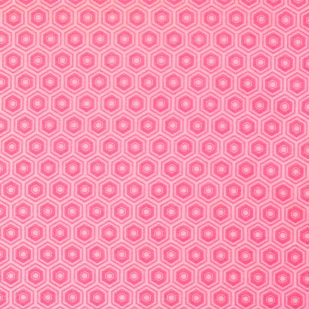 Quilting Fabric with Honeycomb on Pink from Mixology by Camelot Design Studio for Camelot Fabrics