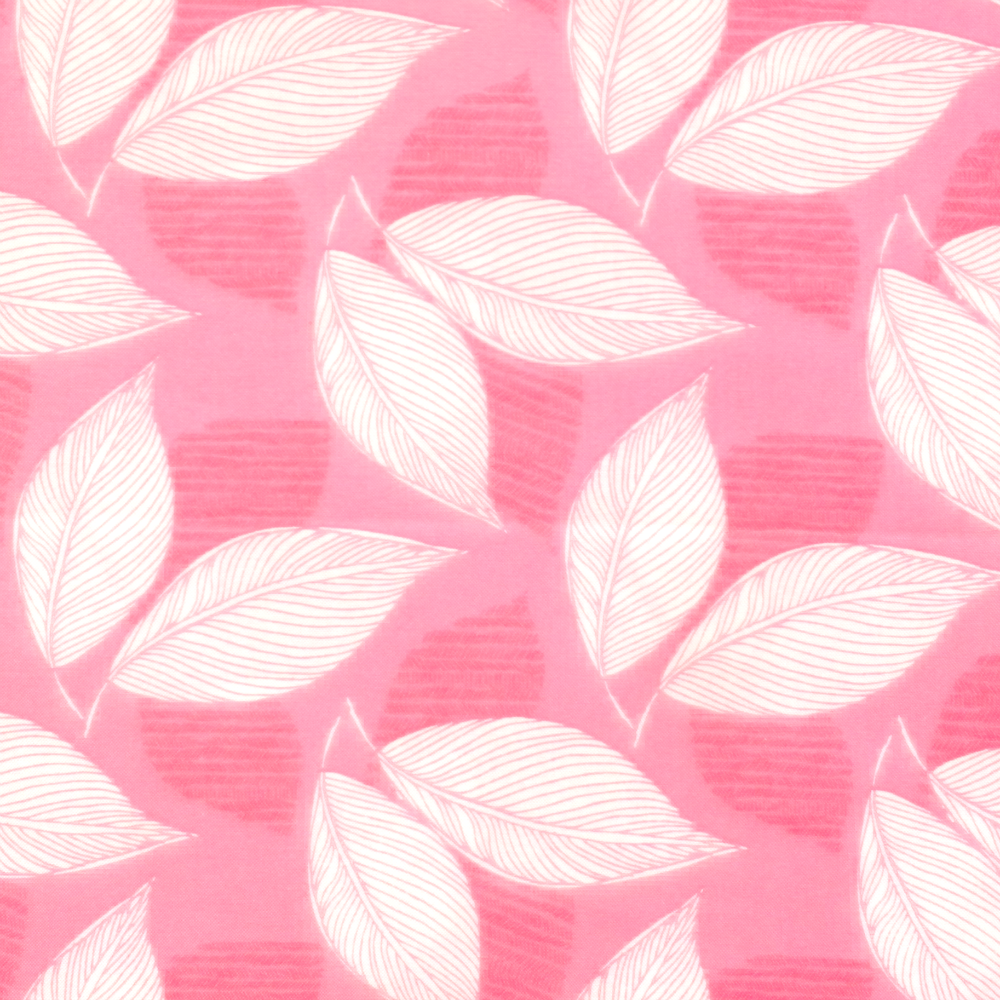 Quilting Fabric with Leaves on Pink from Aria by Kate Spain for Moda