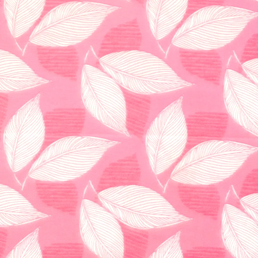 Quilting Fabric with Leaves on Pink from Aria by Kate Spain for Moda