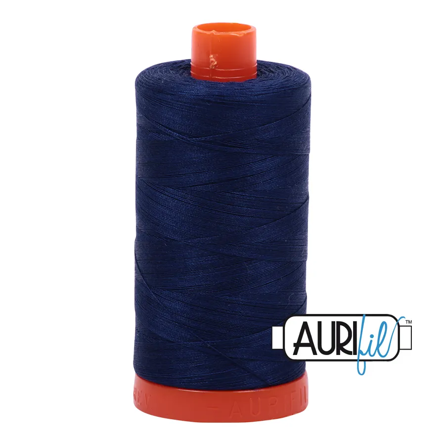 Aurifil Quilting Thread 50wt Col. 2784 Dark Navy