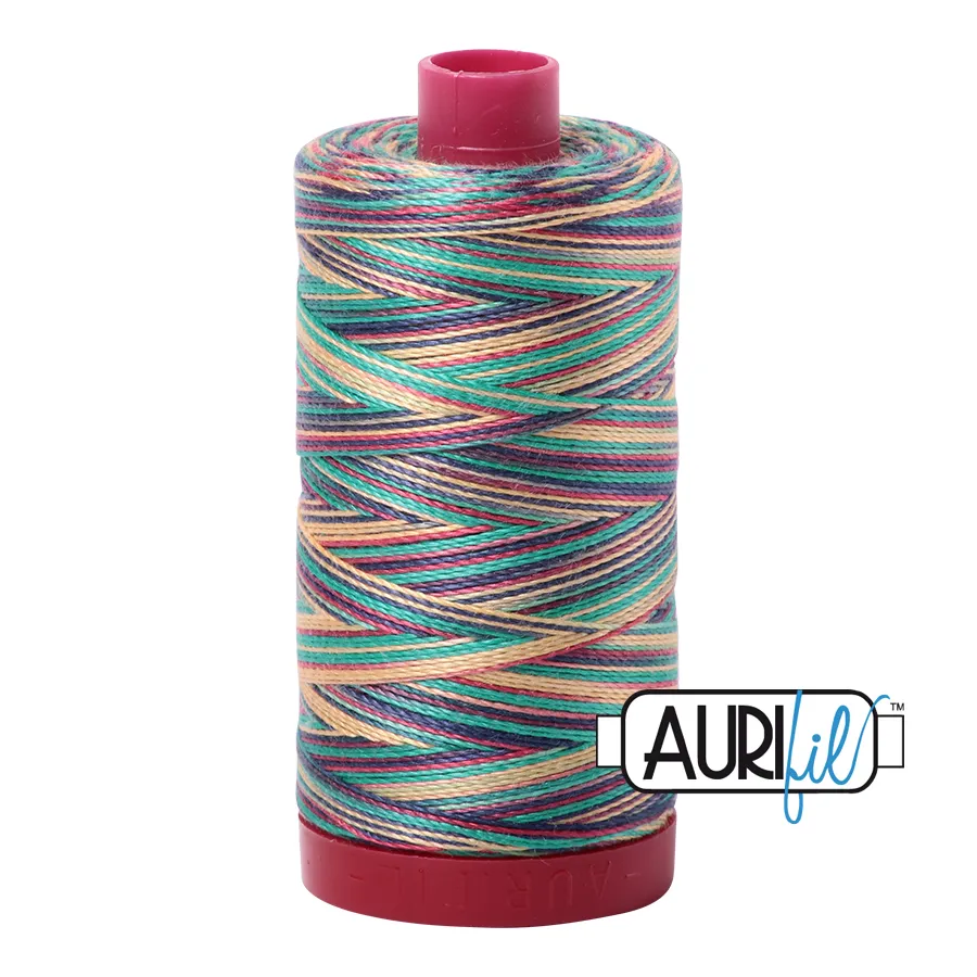 Aurifil Quilting Thread 12wt Col. 3817 Marrakesh Variegated