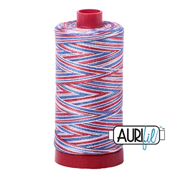 Aurifil Quilting Thread 12wt Col. 3852 Liberty Variegated