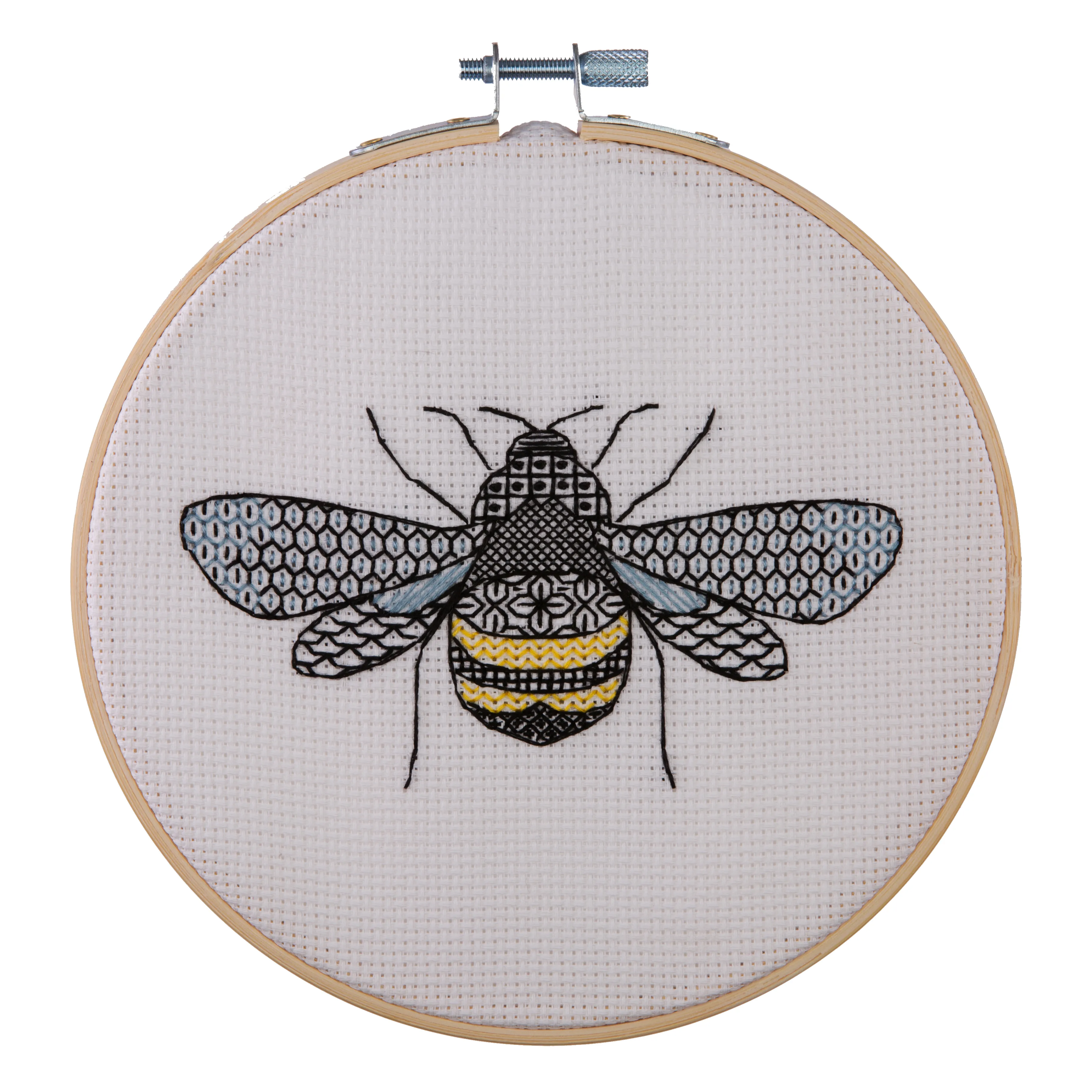 Blackwork Cross Stitch Kit - Modern Bee by Anchor