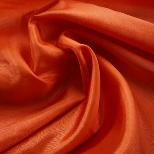 Lining Fabric - Burnt Orange Acetate Taffeta 