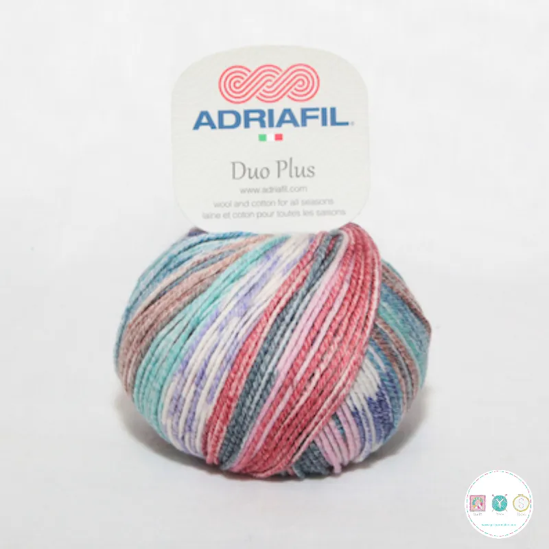 Yarn - Adriafil Duo Plus Merino Cotton Blend DK in Variegated Shade 46